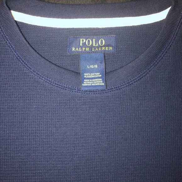 Navy Blue/white logo Ralph Lauren Thermal - Picture 3 of 3